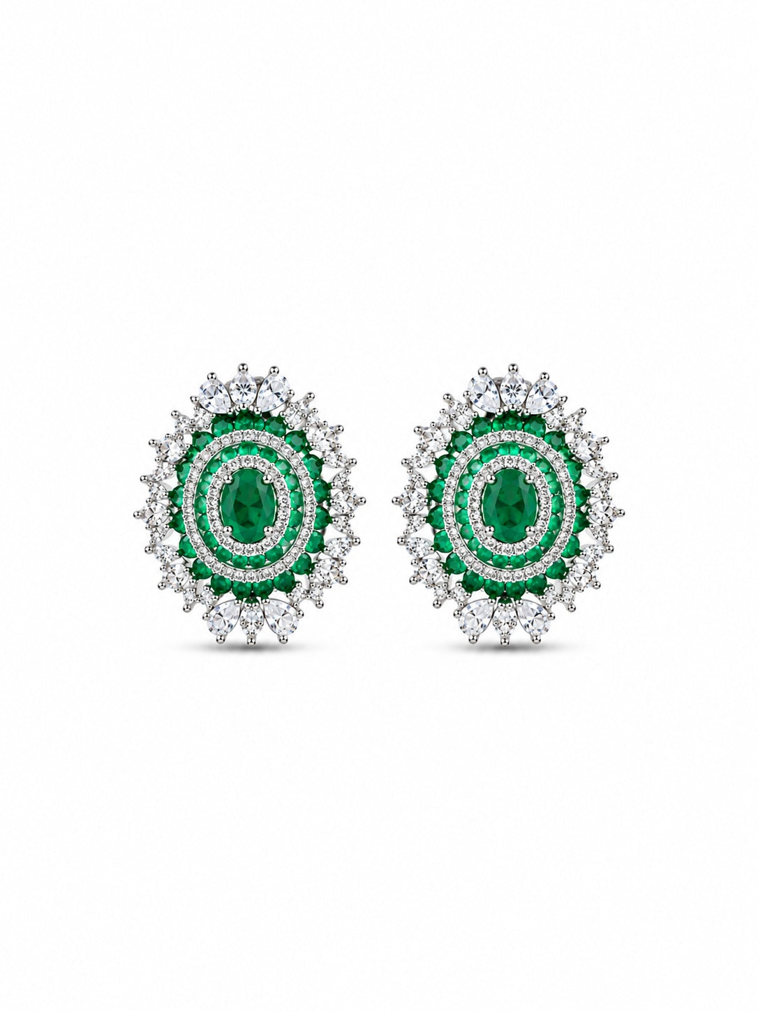 Kamal Green Stud Earrings