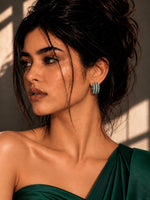Tarang Green Hoop Earrings