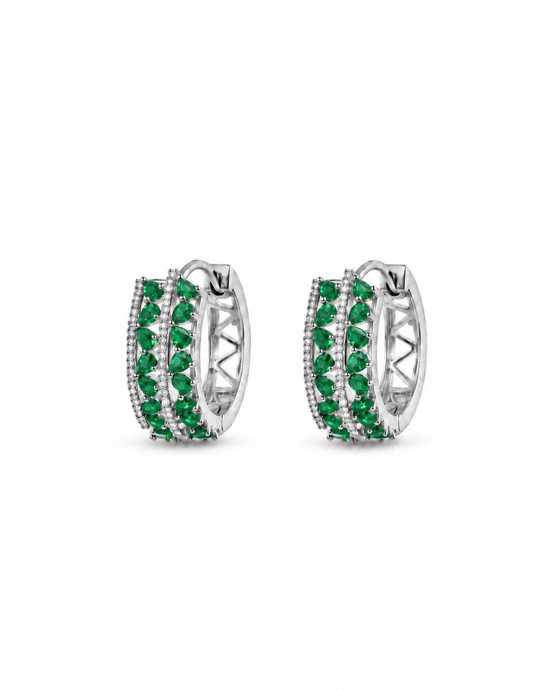 Tarang Green Hoop Earrings