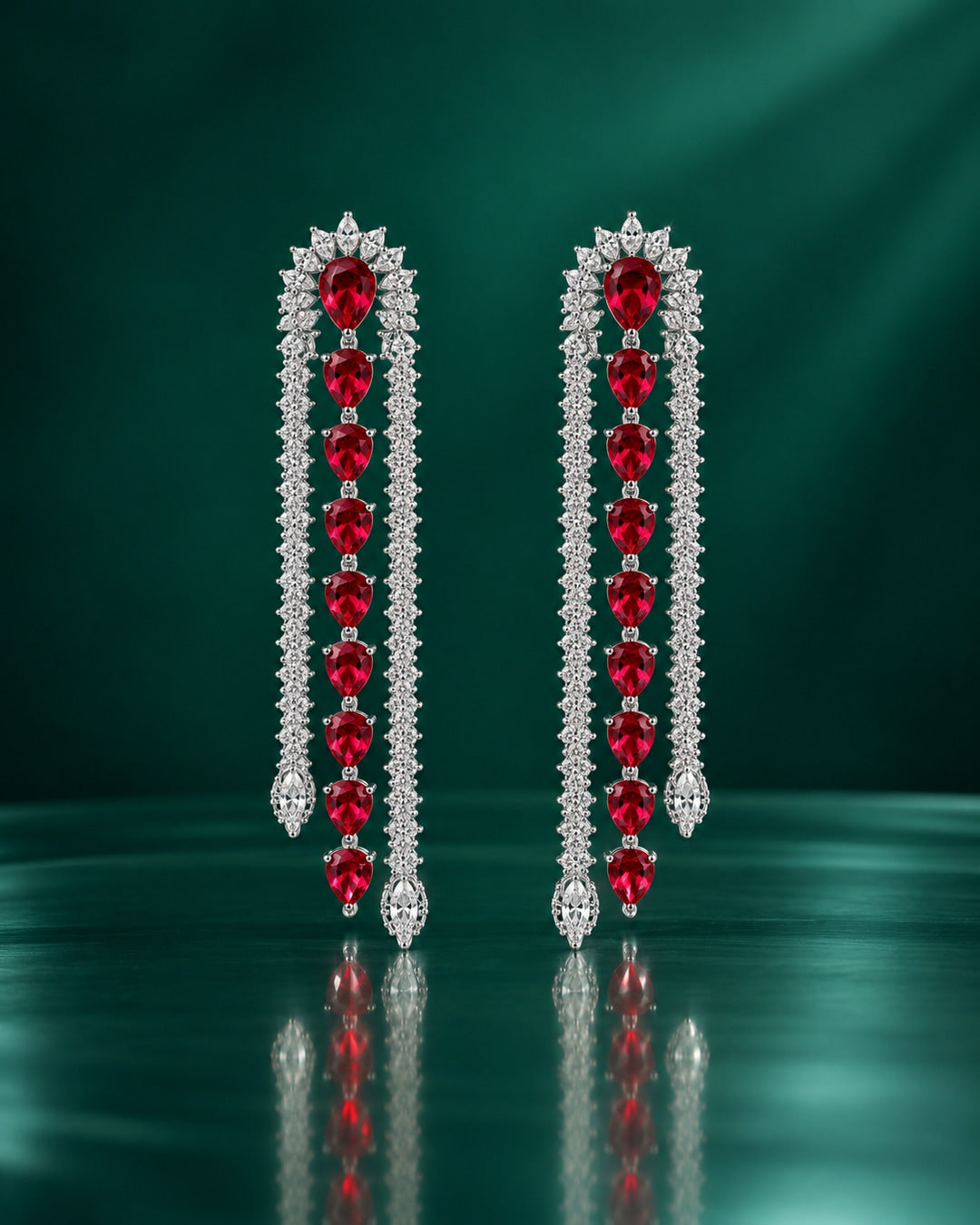 Vivienne Red Drop Earrings