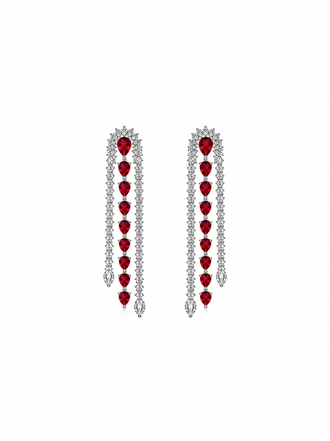 Vivienne Red Drop Earrings