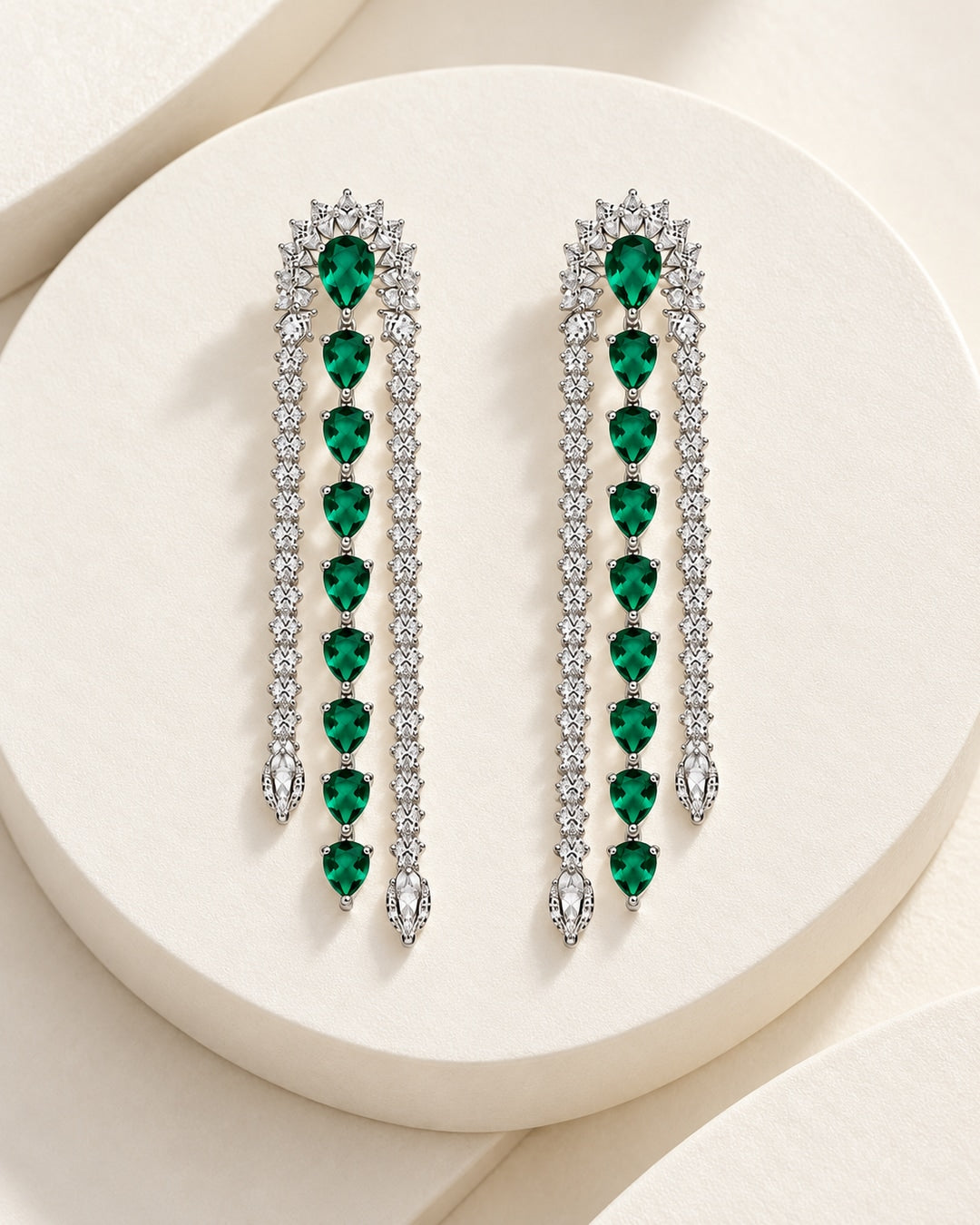 Zeenat Green Dangler Earrings