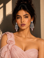 Asmani Pink Chandelier Earrings