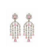 Asmani Pink Chandelier Earrings