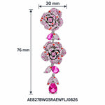 Gulab Cascade Earrings measurements