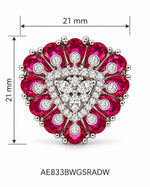 Camille Ruby Halo Earrings