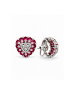 Camille Ruby Halo Earrings