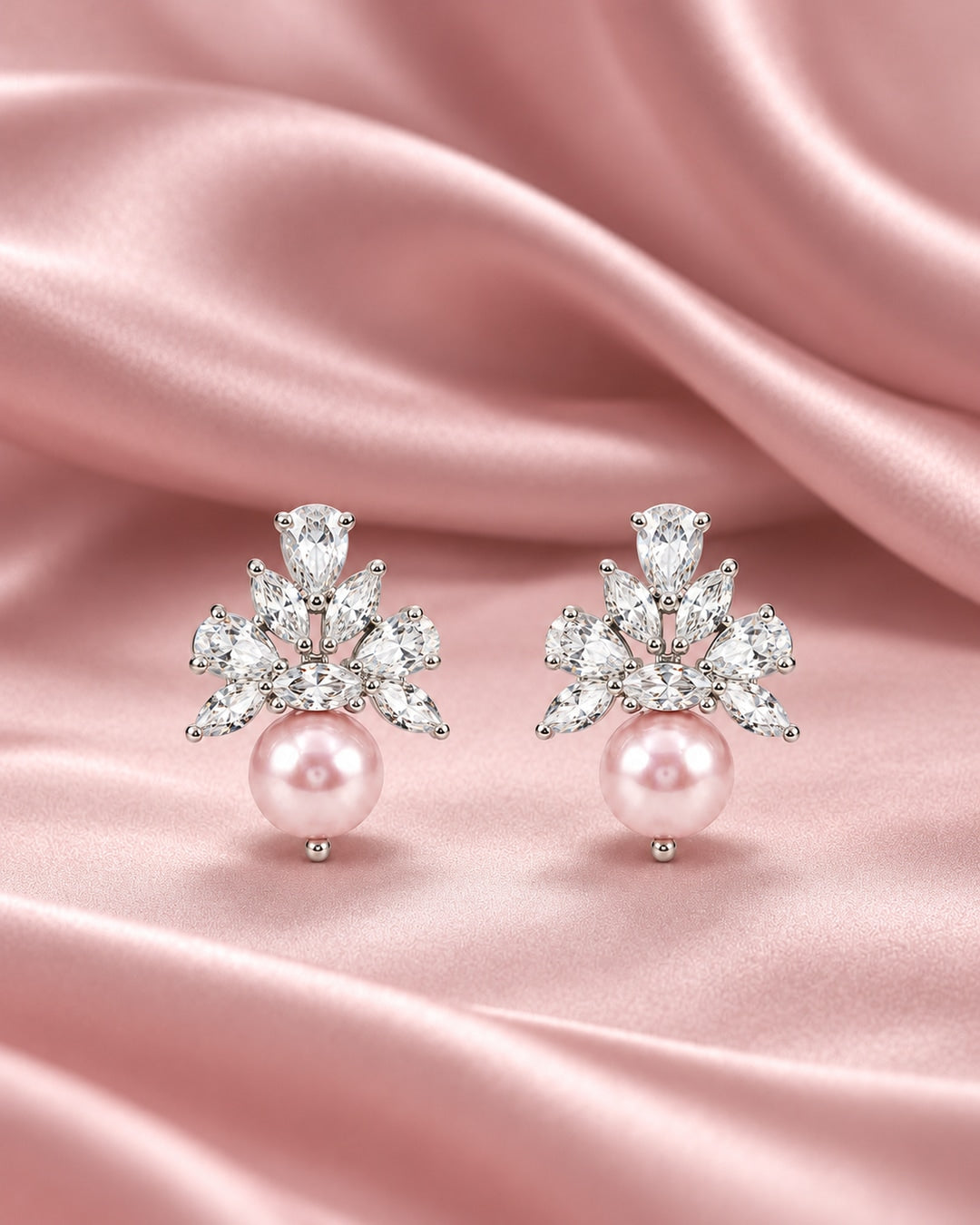 Seraphine Pink Pearl Drop Earrings