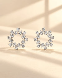 Wren Diamond Circle Earrings