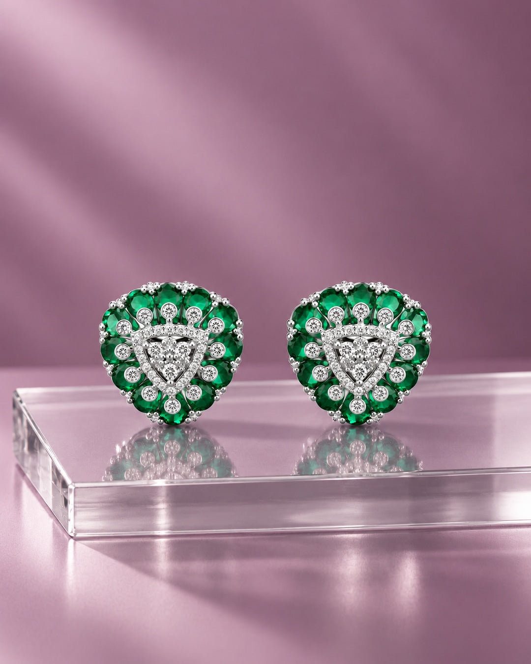 Isolde Emerald Fringe Earrings