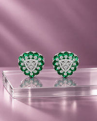 Isolde Emerald Fringe Earrings