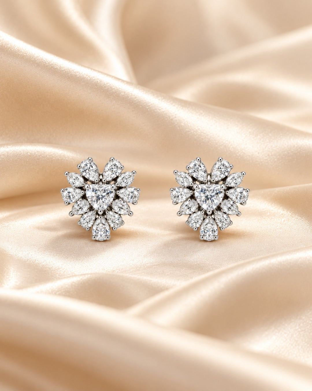 Shanaya Heart Stud Earrings
