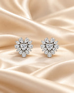 Celestine Diamond Heart Studs