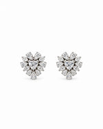 Celestine Diamond Heart Studs