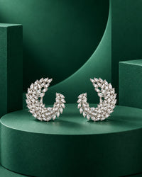 Genevieve Diamond Hoop Earrings