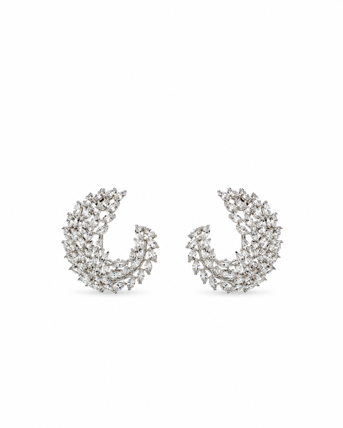 Genevieve Diamond Hoop Earrings