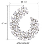 Perpetua Diamond Spiral Earrings measurements