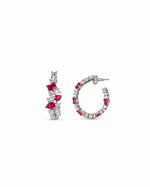Anvika Red Hoop Earrings