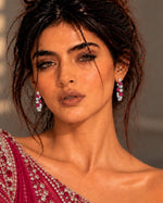 Anvika Red Hoop Earrings