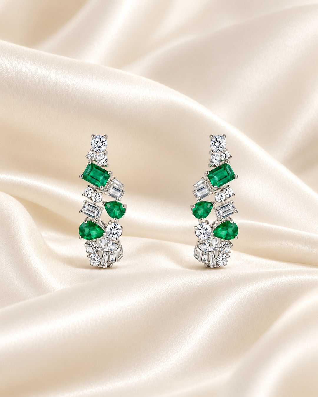 Tvisha Green Hoop Earrings