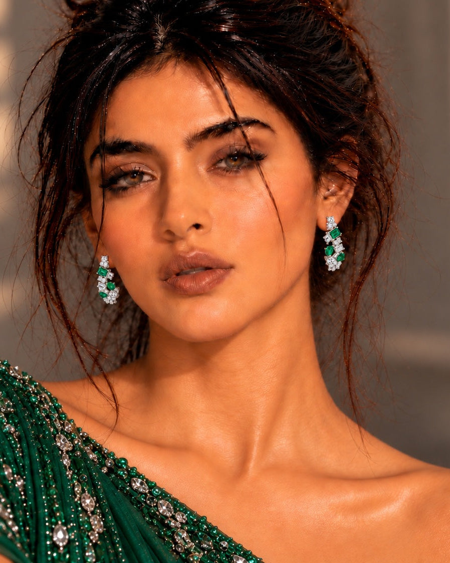 Marguerite Emerald Drop Earrings