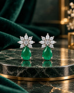Zumra Green Drop Earrings