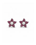 Veyara Red Flower Earrings
