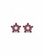 Zevika Red Stud Earrings