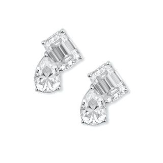 Eshani Duo Moissanite Stud Earrings