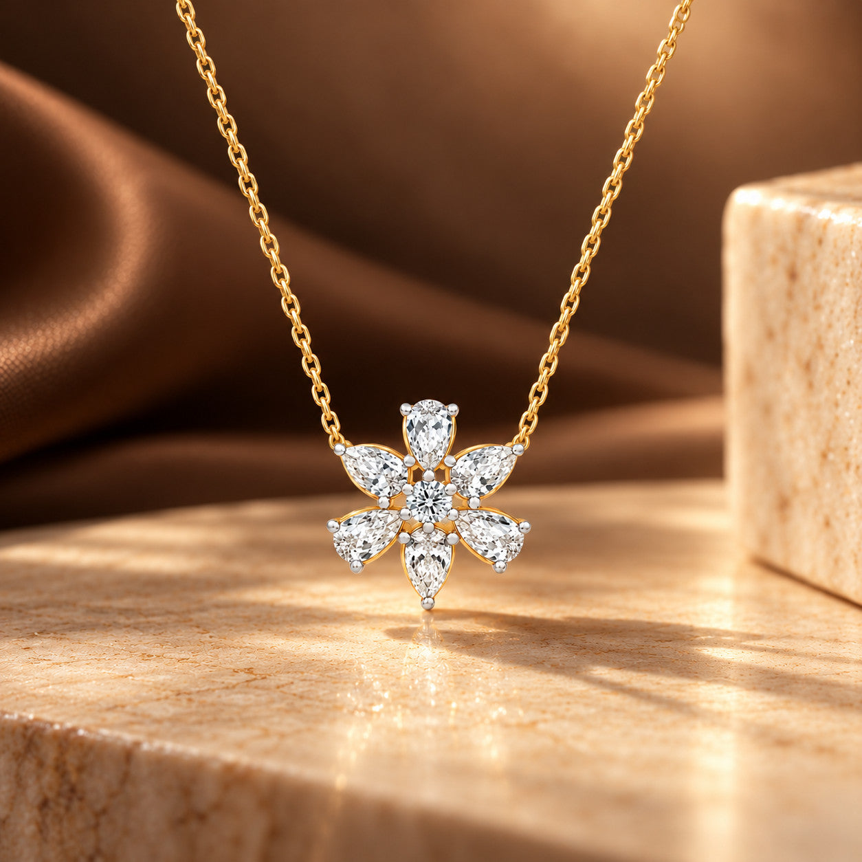 Nyra Blossom Moissanite Necklace