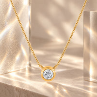 Noor Bezel Set Moissanite Necklace