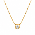 Noor Bezel Set Moissanite Necklace