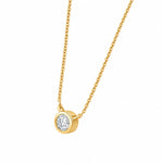 Noor Bezel Set Moissanite Necklace