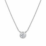 Noor Bezel Set Moissanite Necklace