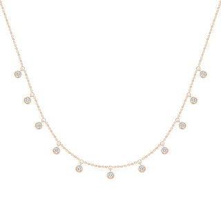 Station Neckale with Round Diamonds in Gold - Adila