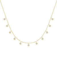 Station Moissanite Neckale in 925 Sterling Silver - Adila