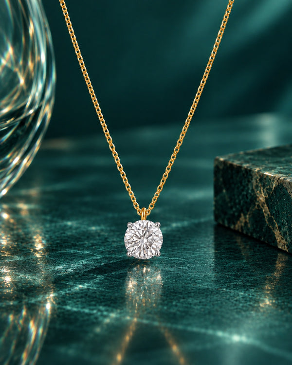 Tara 3/4ct Moissanite Solitaire Necklace