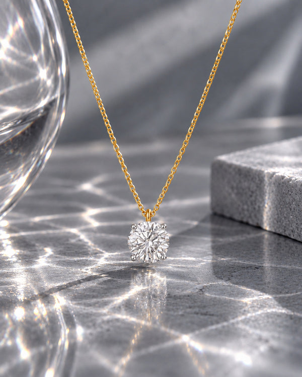 Tara 3/4ct Moissanite Solitaire Necklace