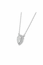Arya Pear Halo Moissanite Necklace