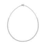 Nira 0.05 carat Round Moissanite Silver Tennis Necklace