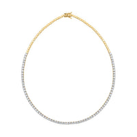 Nira 0.05 carat Round Moissanite Silver Tennis Necklace