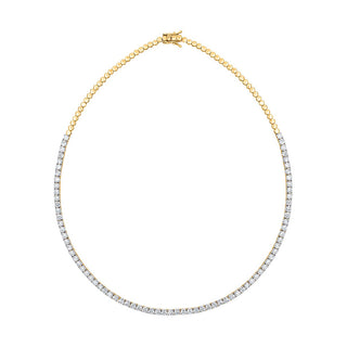 Nira 0.05 carat Round Moissanite Silver Tennis Necklace