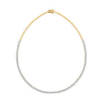 Nira 0.05 carat Round Moissanite Silver Tennis Necklace