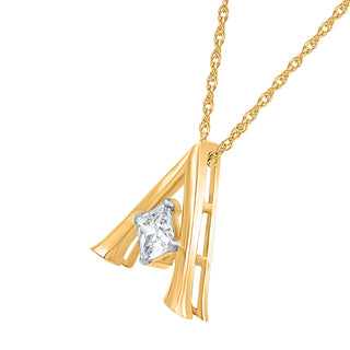 Alpahbet A Moissanite Necklace in 925 Sterling Silver - Adila