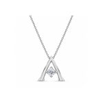 Anya Initial 'A' Moissanite Necklace
