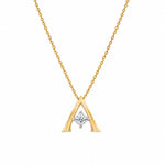 Anya Initial 'A' Moissanite Necklace