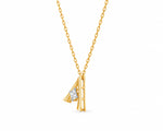 Anya Initial 'A' Moissanite Necklace