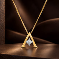 Anya Initial 'A' Moissanite Necklace