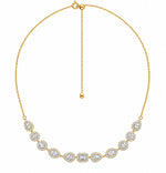 Stellar Glow Multi-Shaped Halo Choker Moissanite Necklace