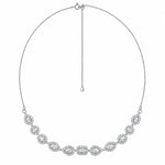 Stellar Glow Multi-Shaped Halo Choker Moissanite Necklace